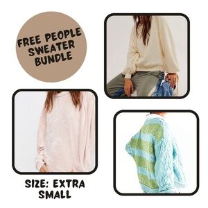 FREE PEOPLE/WE THE FREE (3 PIECE) EXTRA SMALL SWEATER BUNDLE!
